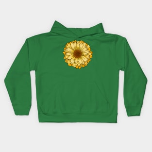 Yellow Flower of Happiness Kids Hoodie